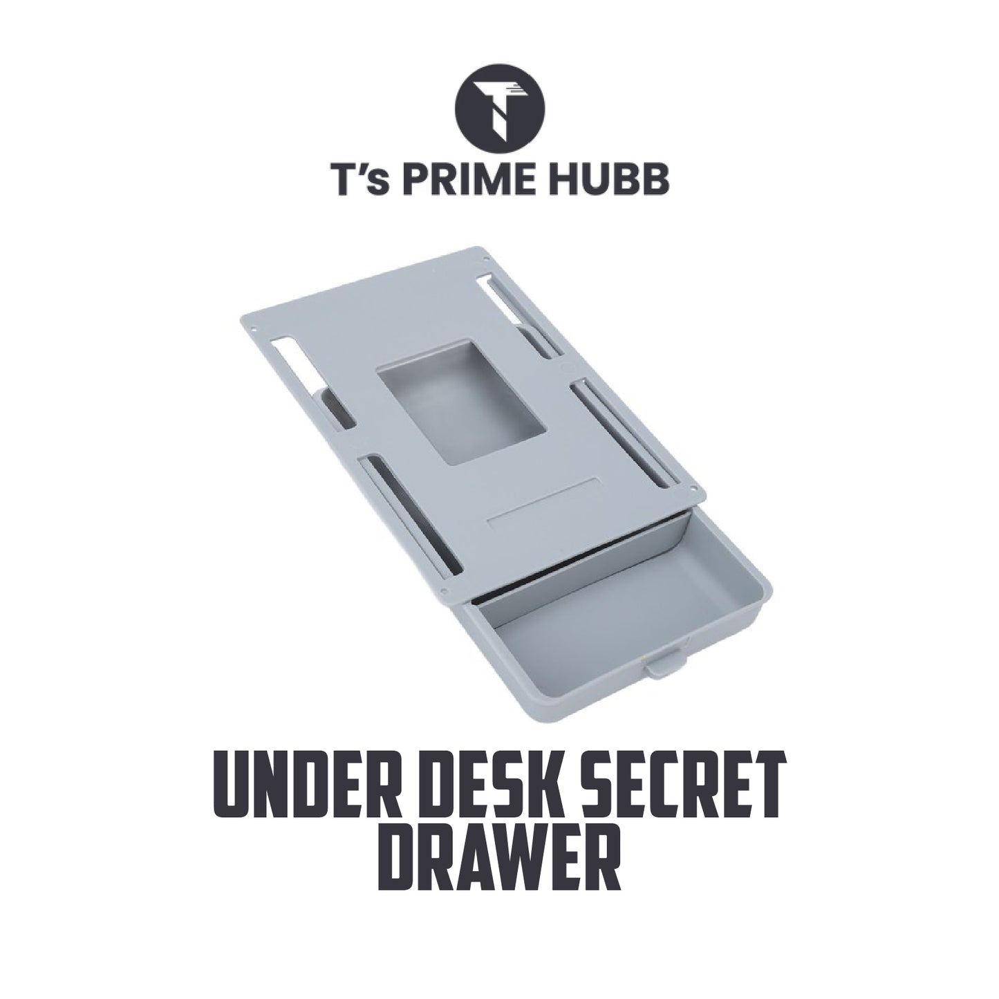 T's Prime Hubb™ Under Desk Secret Drawer