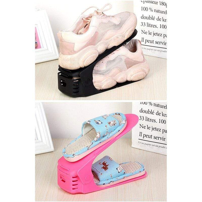 T's Prime Hubb™ ShoeSmart Dual-Layer Shoe Rack