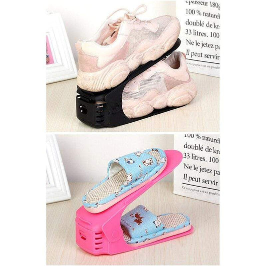 T's Prime Hubb™ ShoeSmart Dual-Layer Shoe Rack