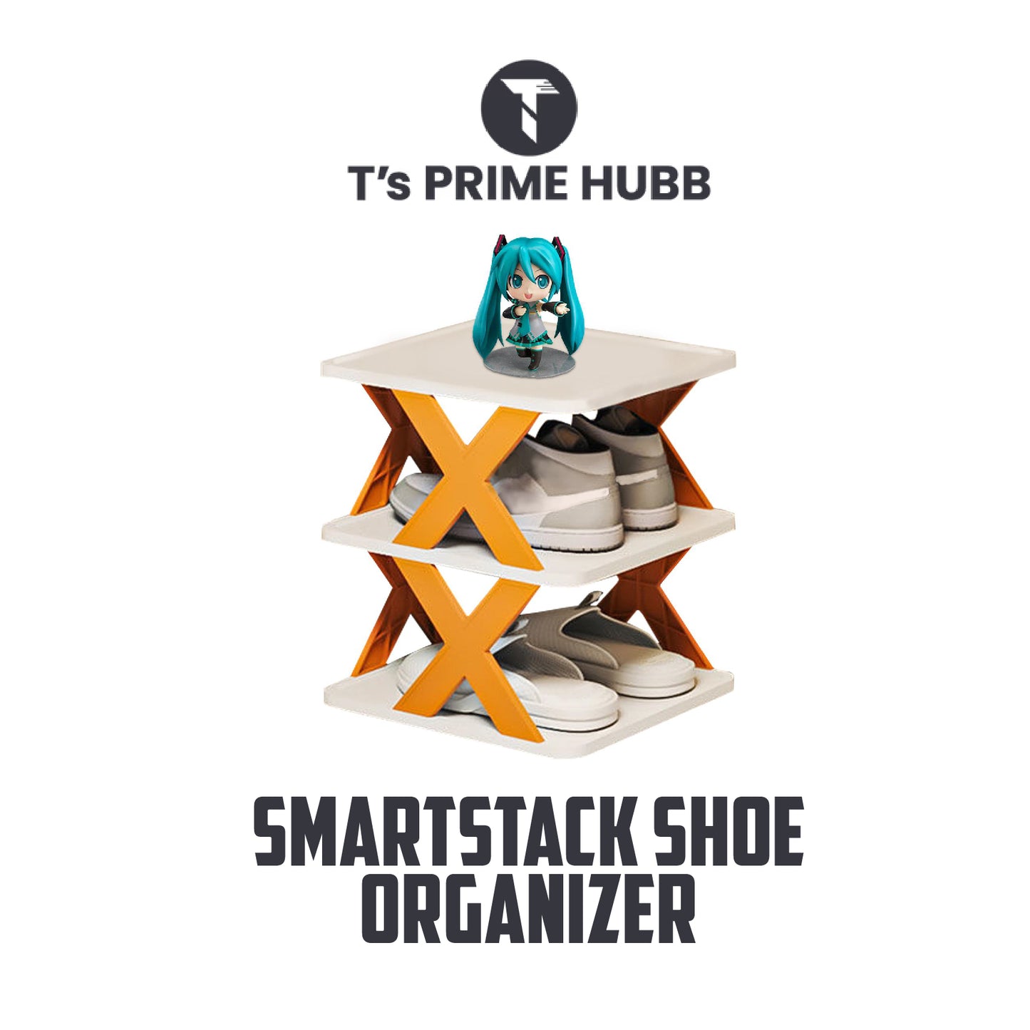 T's Prime Hubb™ SmartStack Shoe Organizer